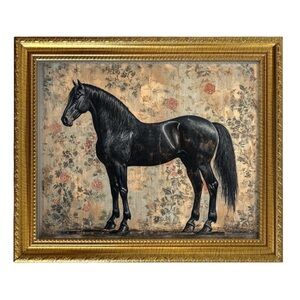 Vintage Stallion Framed Art